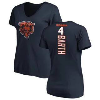 Connor Barth Women's Chicago Bears Backer Slim Fit T-Shirt - Navy