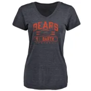 Connor Barth Women's Chicago Bears Flanker Tri-Blend T-Shirt - Navy