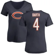 Connor Barth Women's Chicago Bears Name & Number Logo Slim Fit T-Shirt - Navy