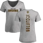 Connor Clifton Women's Boston Bruins Backer T-Shirt - Ash