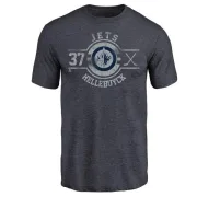 Connor Hellebuyck Winnipeg Jets Insignia Tri-Blend T-Shirt - Navy