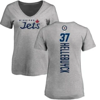 Connor Hellebuyck Women's Winnipeg Jets Backer T-Shirt - Ash