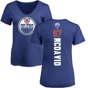 Connor McDavid Women's Edmonton Oilers Backer T-Shirt - Royal