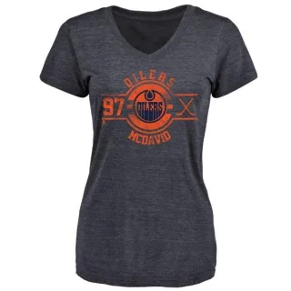 Connor McDavid Women's Edmonton Oilers Insignia Tri-Blend T-Shirt - Royal