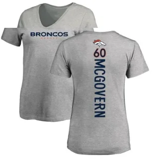 Connor McGovern Women's Denver Broncos Backer V-Neck T-Shirt - Ash