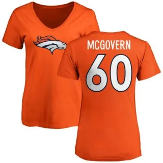 Connor McGovern Women's Denver Broncos Name & Number Logo Slim Fit T-Shirt - Orange