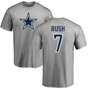 Cooper Rush Dallas Cowboys Name & Number Logo T-shirt - Gray