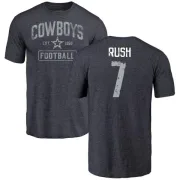 Cooper Rush Dallas Cowboys Name & Number Tri-Blend T-Shirt - Navy