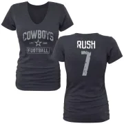 Cooper Rush Women's Dallas Cowboys Name & Number Tri-Blend T-Shirt - Navy