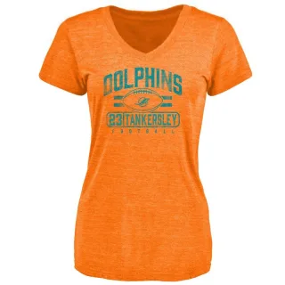 Cordrea Tankersley Women's Miami Dolphins Flanker Tri-Blend T-Shirt - Orange