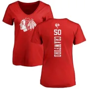 Corey Crawford Women's Chicago Blackhawks One Color Backer T-Shirt - Red