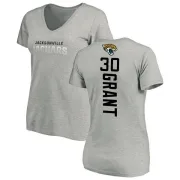 Corey Grant Women's Jacksonville Jaguars Backer V-Neck T-Shirt - Ash