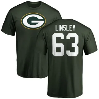 Corey Linsley Green Bay Packers Name & Number Logo T-Shirt - Green