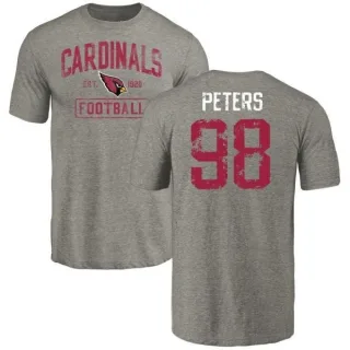 Corey Peters Arizona Cardinals Gray Distressed Name & Number Tri-Blend T-Shirt