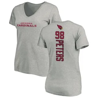 Corey Peters Women's Arizona Cardinals Backer V-Neck T-Shirt - Ash