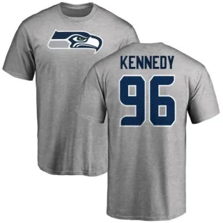 Cortez Kennedy Seattle Seahawks Name & Number Logo T-Shirt - Ash