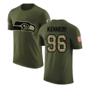 Cortez Kennedy Seattle Seahawks Olive Salute to Service Legend T-Shirt