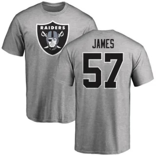 Cory James Oakland Raiders Name & Number Logo T-Shirt - Ash