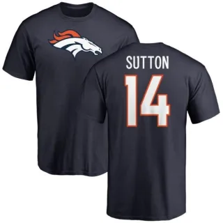 Courtland Sutton Denver Broncos Name & Number Logo T-Shirt - Navy