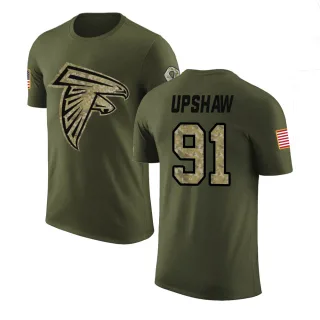 Courtney Upshaw Atlanta Falcons Olive Salute to Service Legend T-Shirt