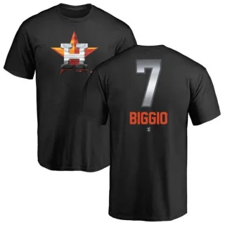 Craig Biggio Houston Astros Midnight Mascot T-Shirt - Black