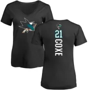 Craig Coxe Women's San Jose Sharks Backer T-Shirt - Black