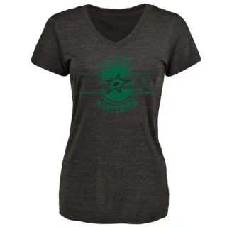 Craig Hartsburg Women's Dallas Stars Insignia Tri-Blend T-Shirt - Black