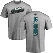 Craig Janney San Jose Sharks Backer T-Shirt - Ash