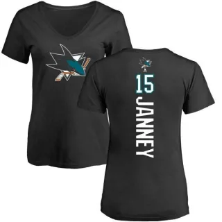 Craig Janney Women's San Jose Sharks Backer T-Shirt - Black