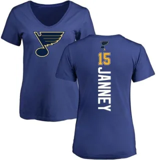 Craig Janney Women's St. Louis Blues Backer T-Shirt - Blue