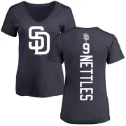 Craig Nettles Women's San Diego Padres Backer Slim Fit T-Shirt - Navy