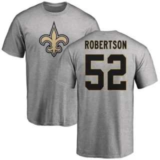 Craig Robertson New Orleans Saints Name & Number Logo T-Shirt - Ash