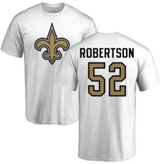 Craig Robertson New Orleans Saints Name & Number Logo T-Shirt - White