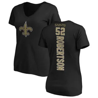 Craig Robertson Women's New Orleans Saints Backer Slim Fit T-Shirt - Black