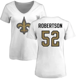 Craig Robertson Women's New Orleans Saints Name & Number Logo Slim Fit T-Shirt - White