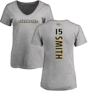 Craig Smith Women's Nashville Predators Backer T-Shirt - Ash