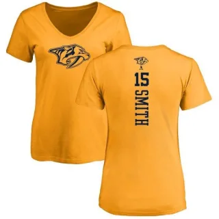 Craig Smith Women's Nashville Predators One Color Backer T-Shirt - Gold