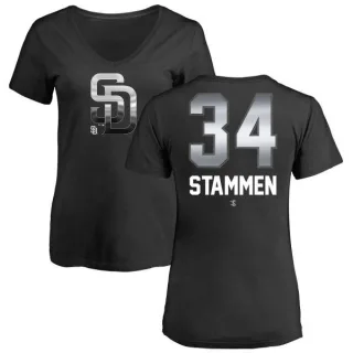 Craig Stammen Women's San Diego Padres Midnight Mascot V-Neck T-Shirt - Black