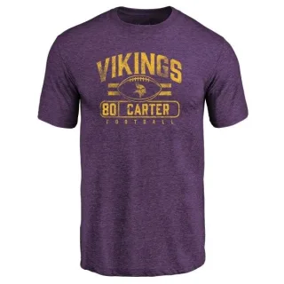 Cris Carter Minnesota Vikings Flanker Tri-Blend T-Shirt - Purple