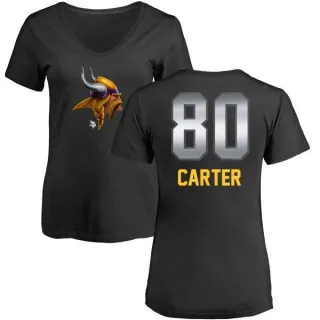 Cris Carter Women's Minnesota Vikings Midnight Mascot T-Shirt - Black