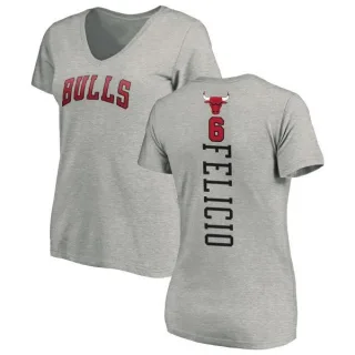 Cristiano Felicio Women's Chicago Bulls Ash Backer T-Shirt