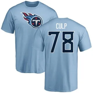 Curley Culp Tennessee Titans Name & Number Logo T-Shirt - Light Blue