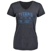 Curley Culp Women's Tennessee Titans Flanker Tri-Blend T-Shirt - Navy