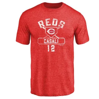 Curt Casali Cincinnati Reds Base Runner Tri-Blend T-Shirt - Red