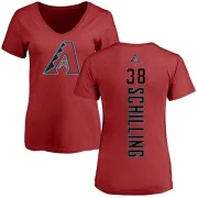 Curt Schilling Women's Arizona Diamondbacks Backer Slim Fit T-Shirt - Red