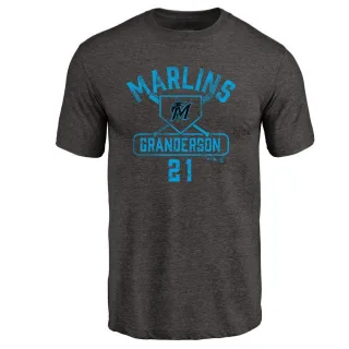 Curtis Granderson Miami Marlins Base Runner Tri-Blend T-Shirt - Black