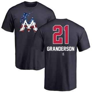 Curtis Granderson Miami Marlins Name and Number Banner Wave T-Shirt - Navy