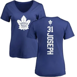 Curtis Joseph Women's Toronto Maple Leafs Backer T-Shirt - Blue