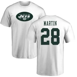 Curtis Martin New York Jets Name & Number Logo T-Shirt - White