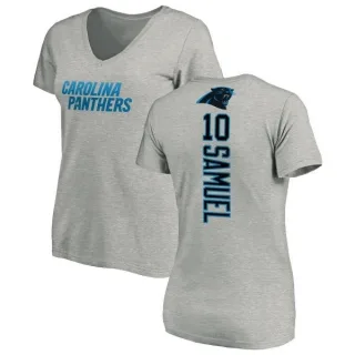 Curtis Samuel Women's Carolina Panthers Backer V-Neck T-Shirt - Ash